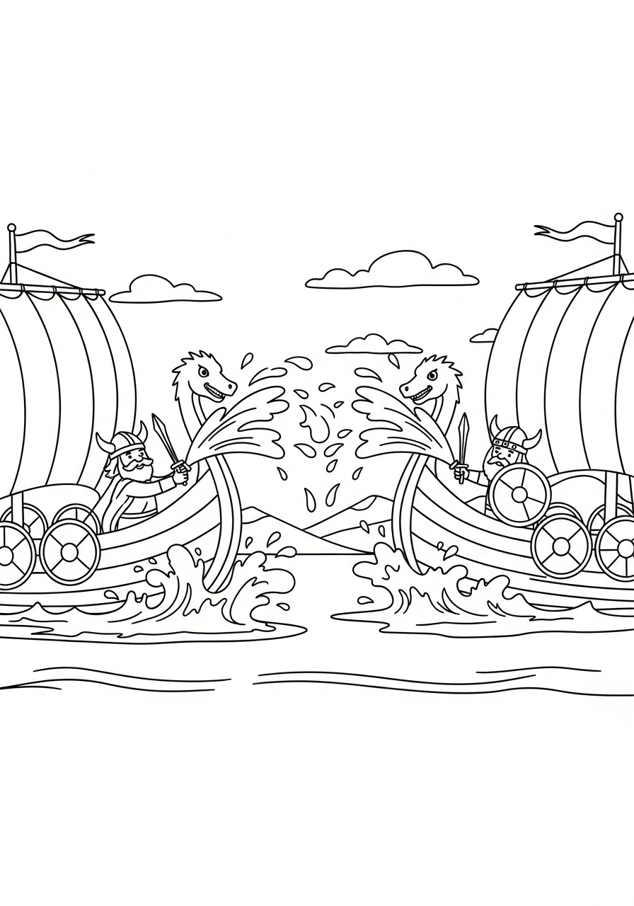 Vichingo 8 disegni Vichingo da colorare gratis