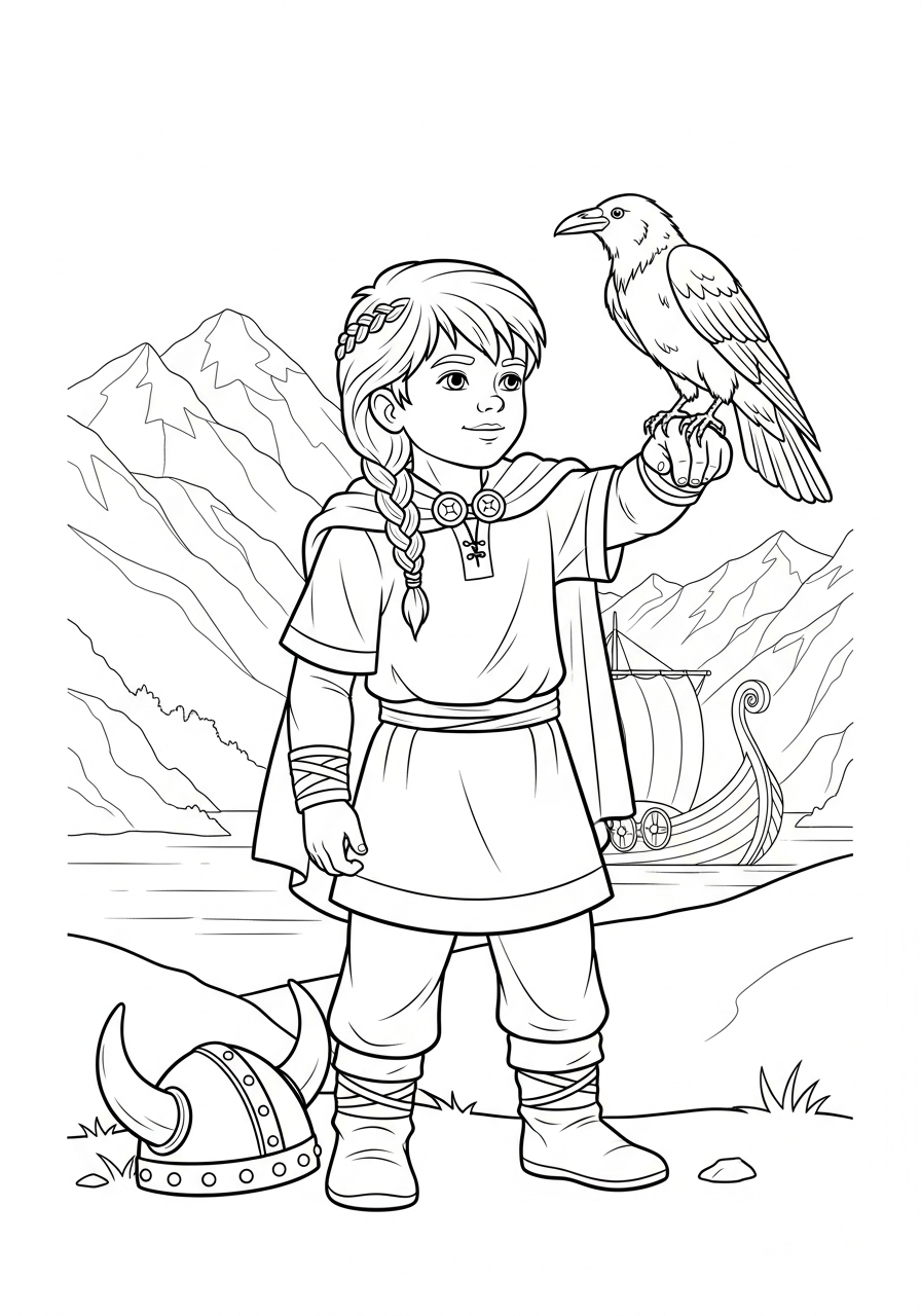 Vichingo 6 disegni di Vichingo da colorare e stampare