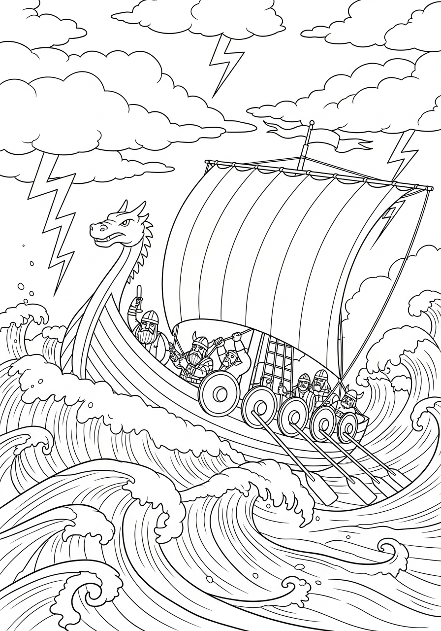 Vichingo 3 Vichingo immagini da colorare per bambini