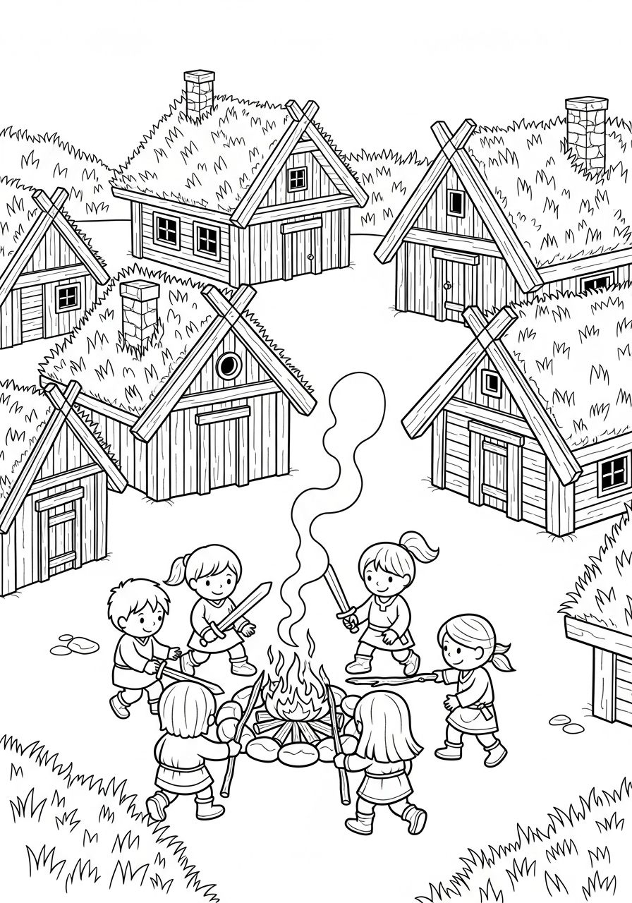 Vichingo 17 disegno Vichingo da colorare per bambini 2