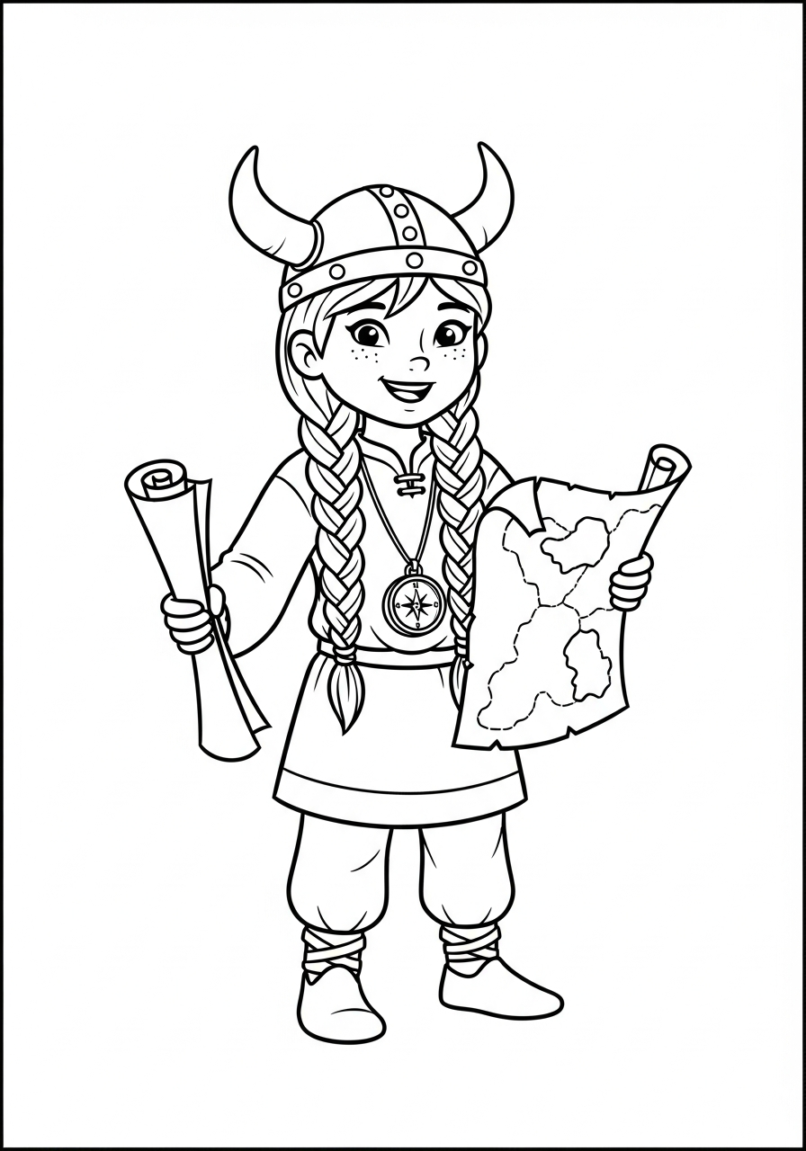 Vichingo 15 disegni Vichingo facili da colorare