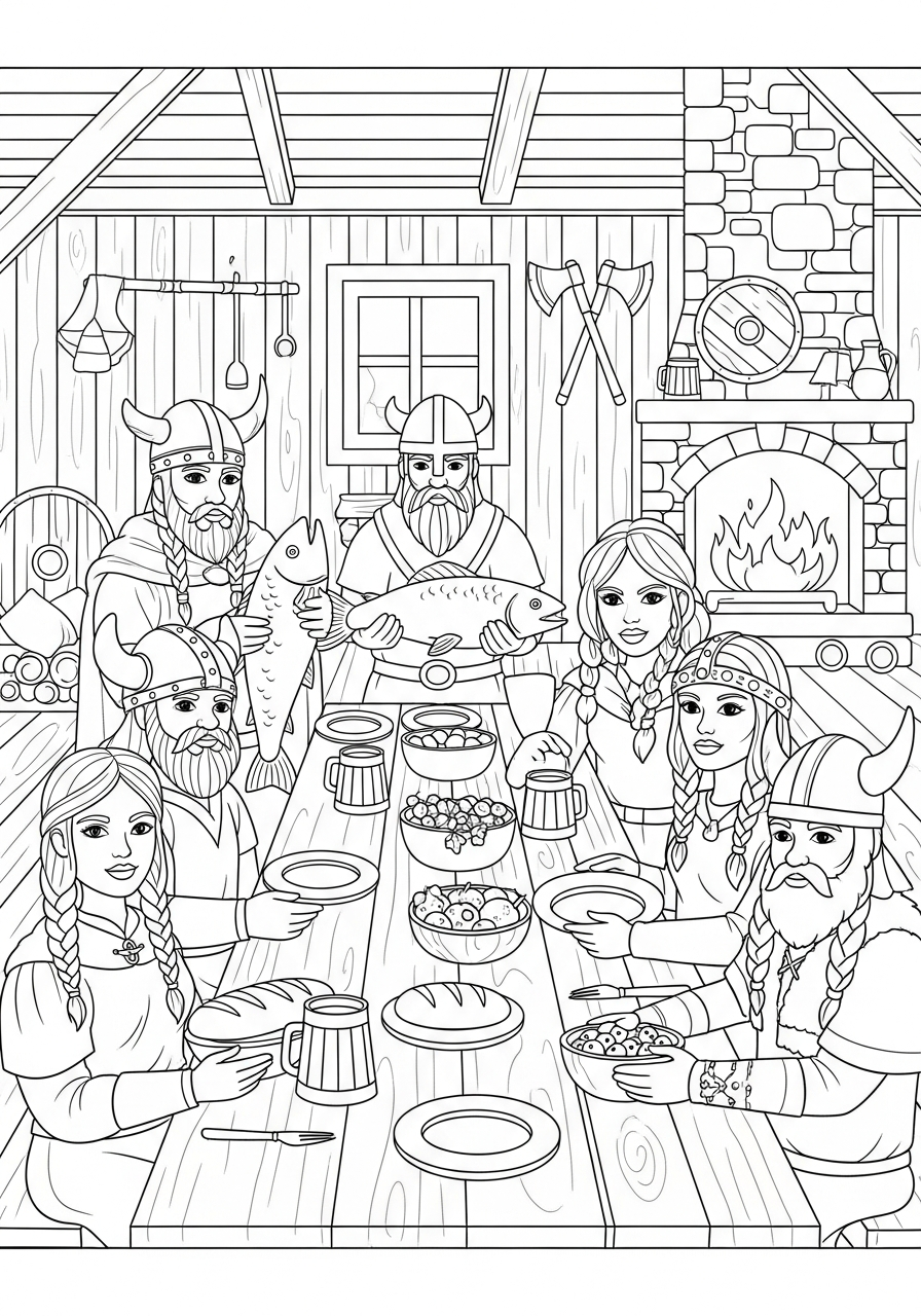 Vichingo 14 disegno Vichingo da colorare per bambini 1