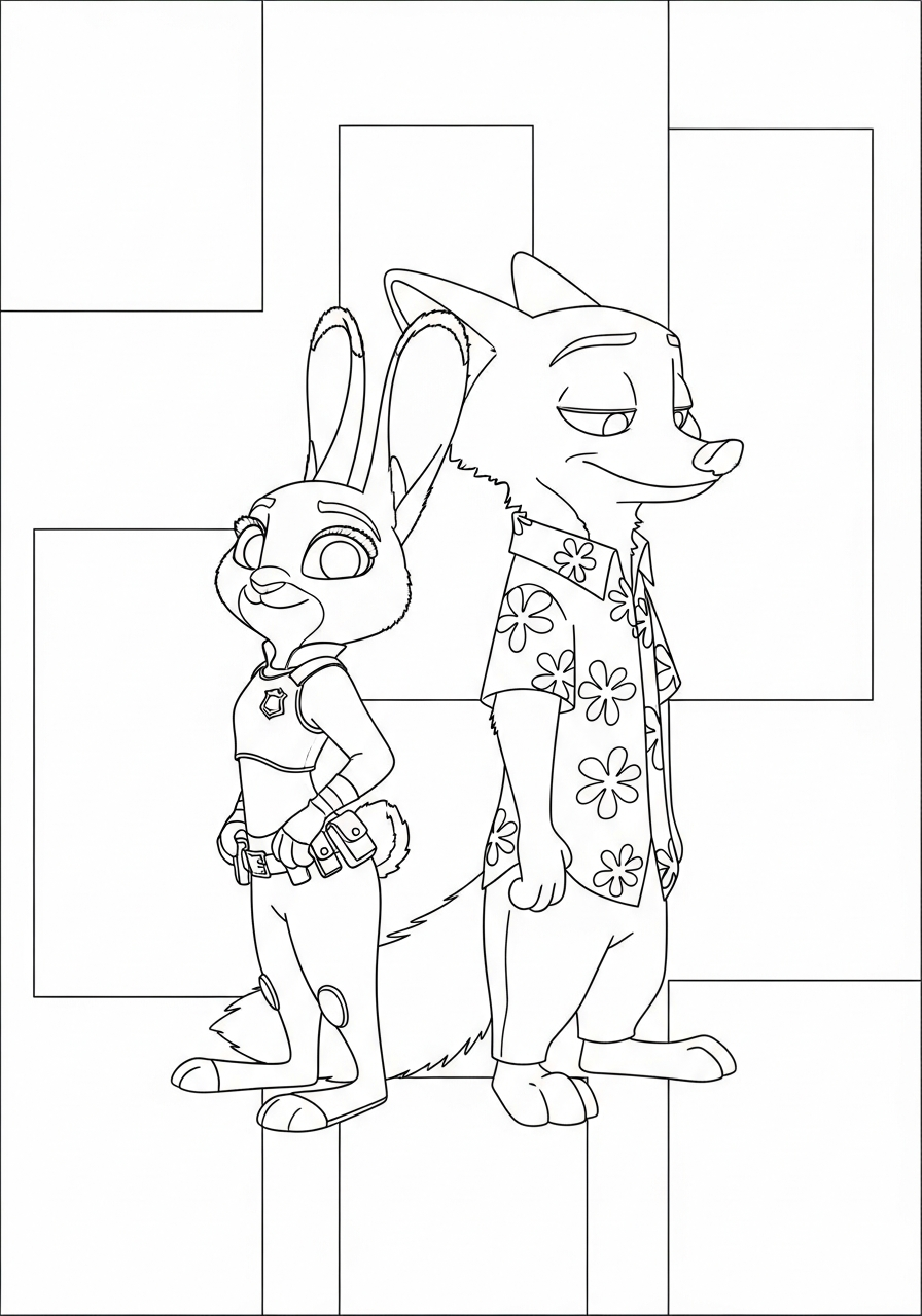 disegni di Zootropolis 2 da colorare e stampare