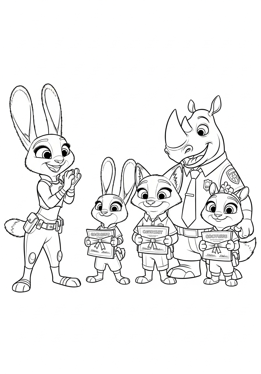 Zootropolis 2 da colorare e stampare a4