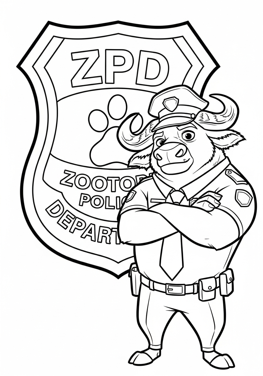 Zootropolis 2 da colorare facile