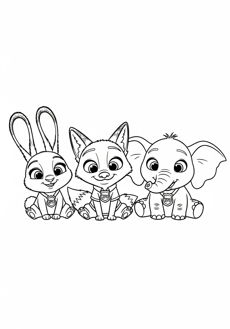 disegni da colorare Zootropolis 2 per bambini