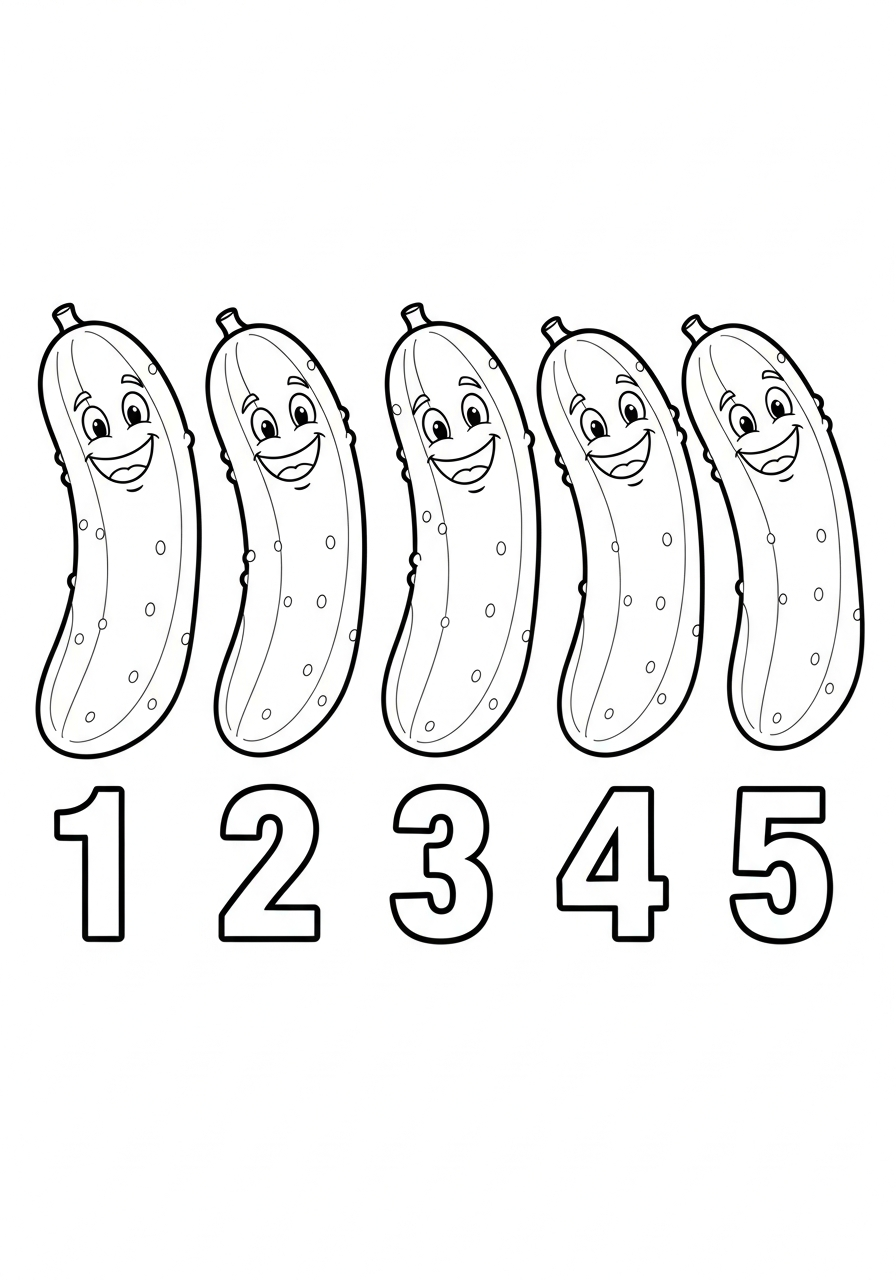 Sottaceto 5 disegni da colorare sottaceto