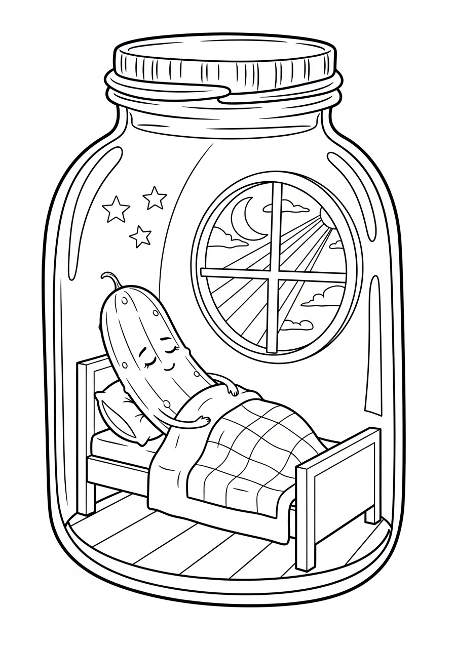 Sottaceto 2 disegni da colorare per bambini pdf sottaceto