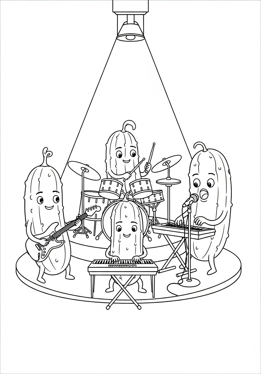 Sottaceto 15 sottaceto da stampare e colorare per bambini