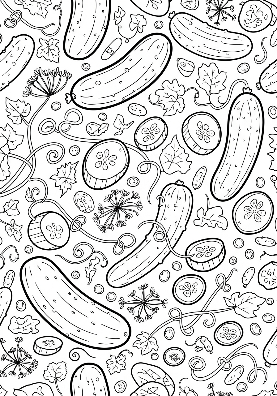 Sottaceto 13 disegni da colorare gratis per bambini di sottaceto