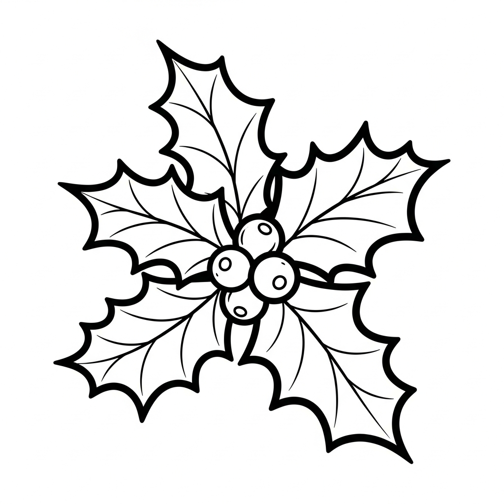 Agrifoglio da colorare thumbnail