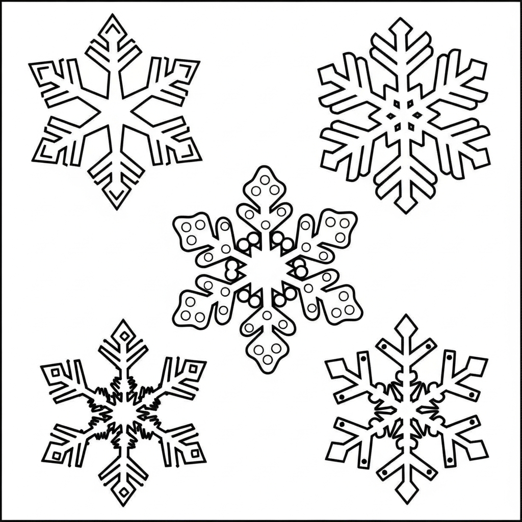 Fiocchi di Neve da colorare thumbnail