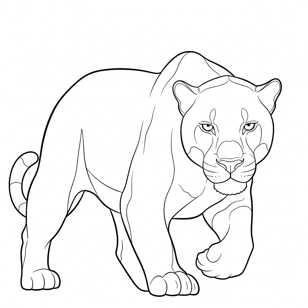 Pantera da colorare thumbnail