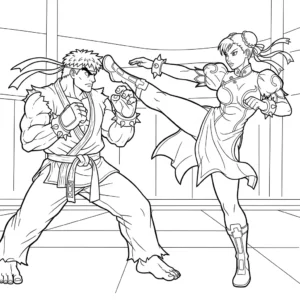 Street Fighter 26 Street Fighter da colorare thumbnail