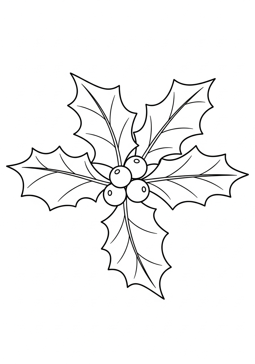Agrifoglio 21 Agrifoglio da colorare per bambini