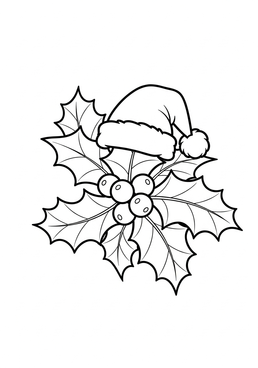 Agrifoglio 10 Agrifoglio da colorare facile