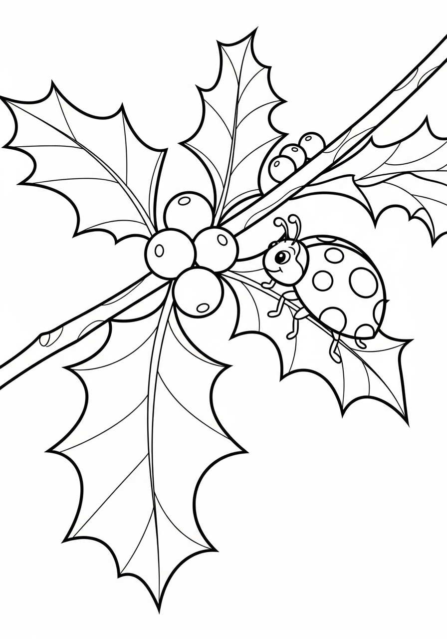 Agrifoglio 5 disegni Agrifoglio da colorare gratis 2