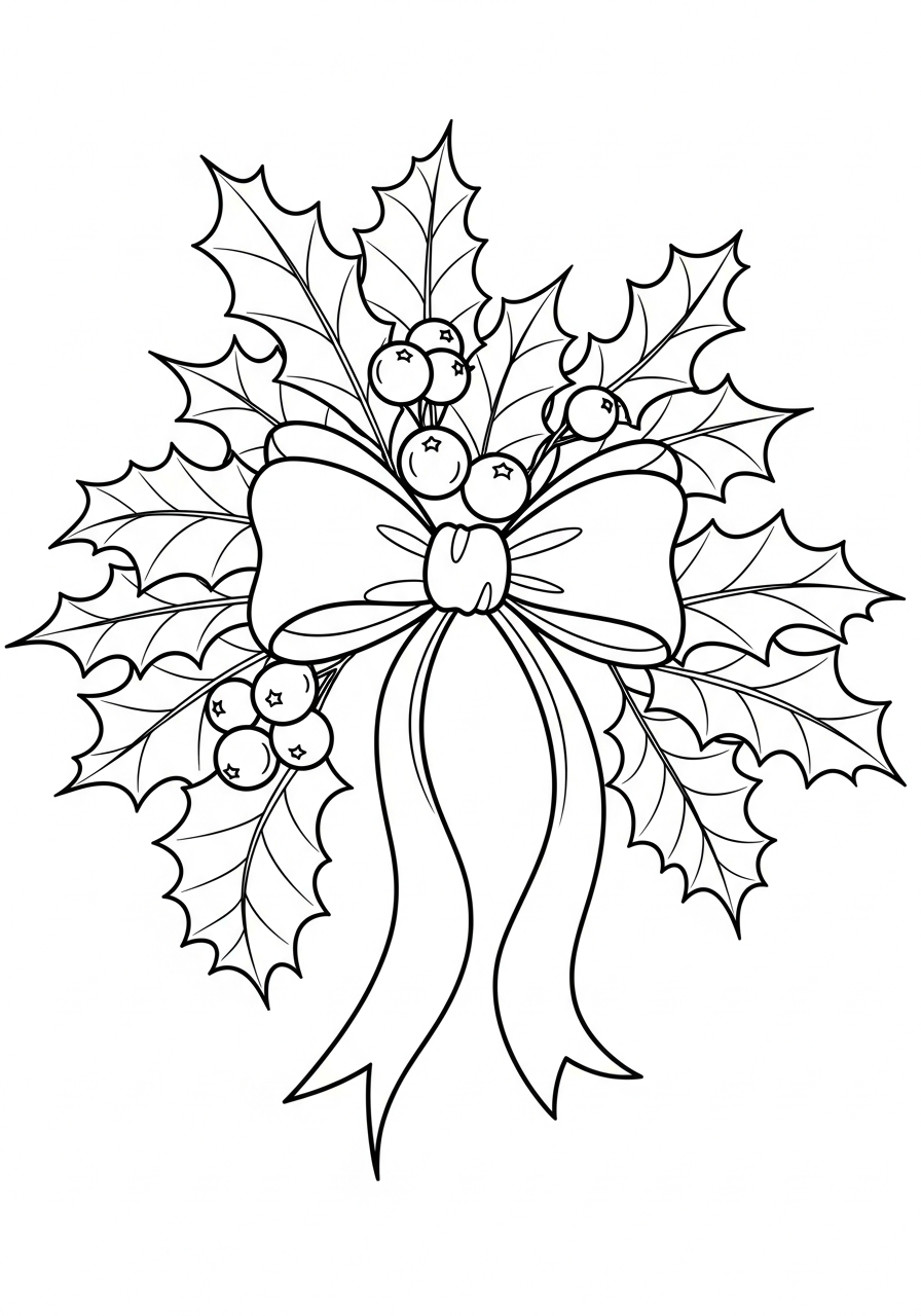 Agrifoglio 16 Agrifoglio disegno da colorare facile