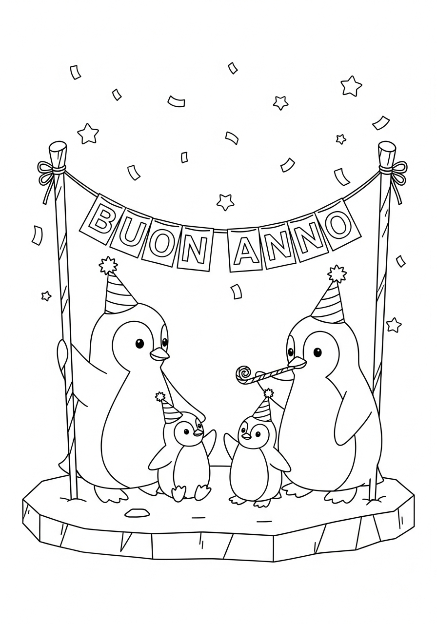 Buon Anno 13 Buon Anno da colorare per bambini