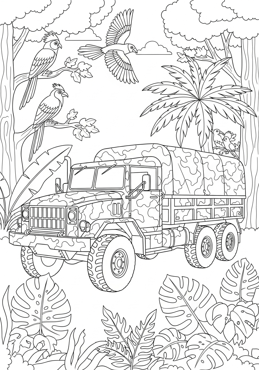 Camion Militare 12 Camion Militare da colorare