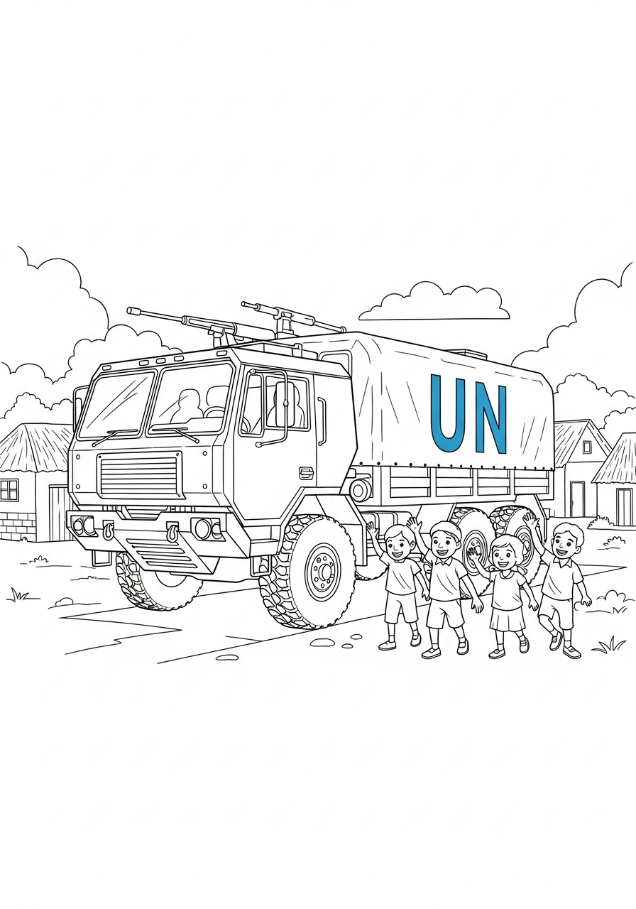 Camion Militare 8 Camion Militare da colorare per bambini 1