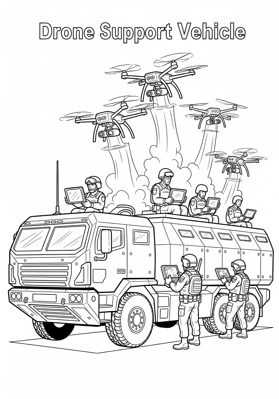 Camion Militare 7 Camion Militare immagini da colorare per bambini