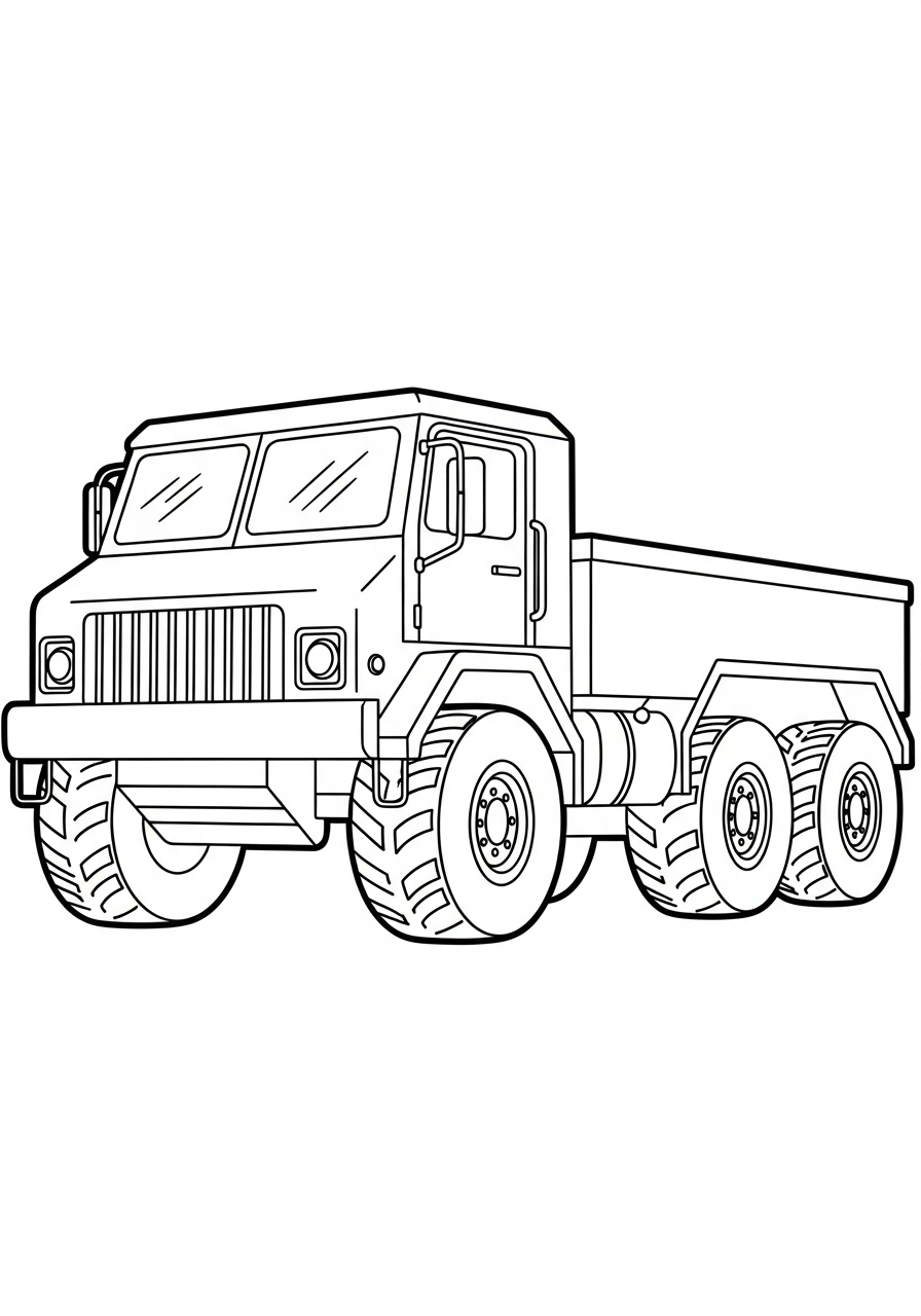 Camion Militare 21 foto di Camion Militare da colorare