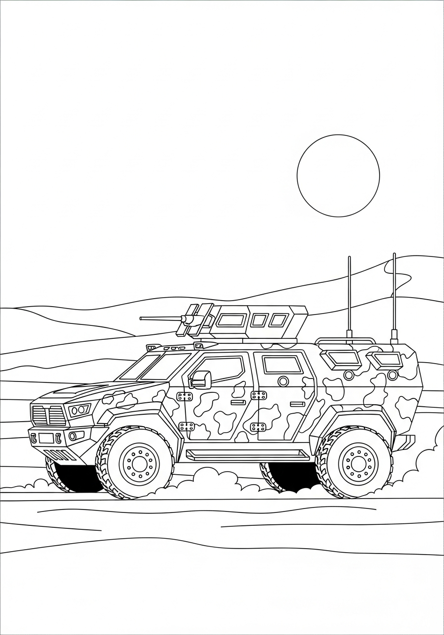 Camion Militare 20 Camion Militare disegno da colorare 1