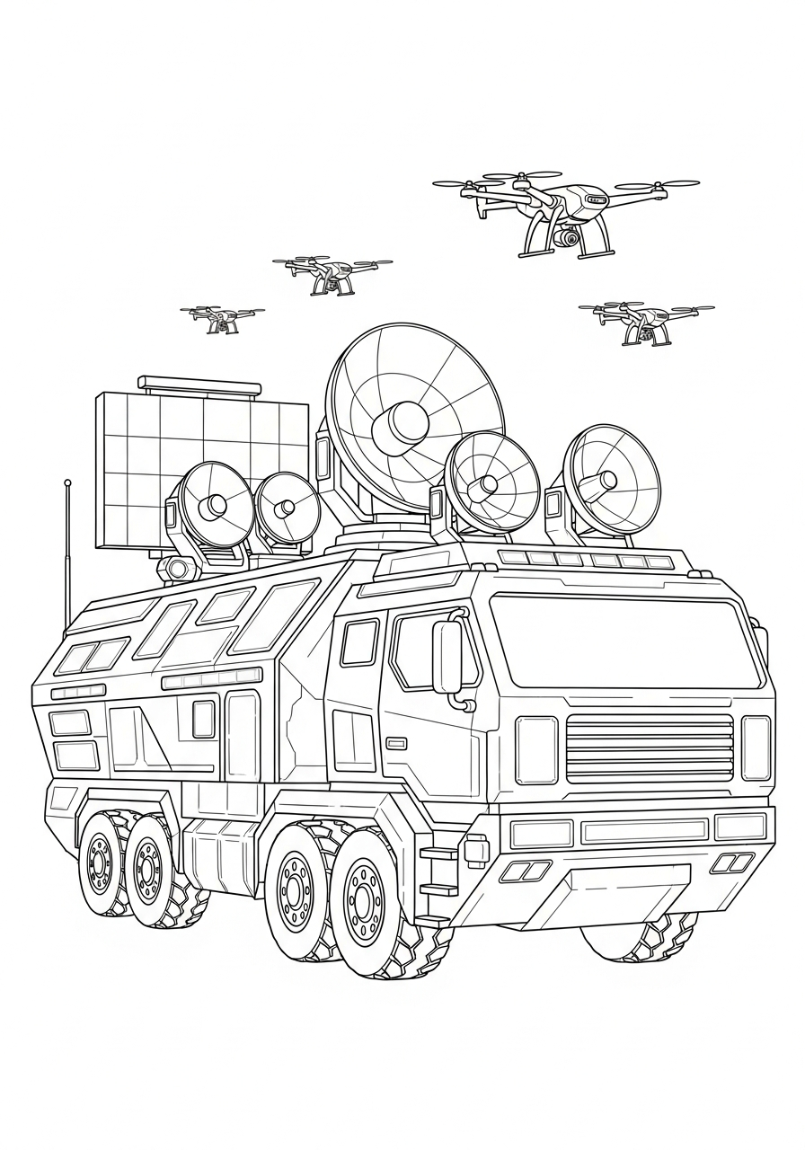 Camion Militare 14 immagini di Camion Militare da stampare e colorare