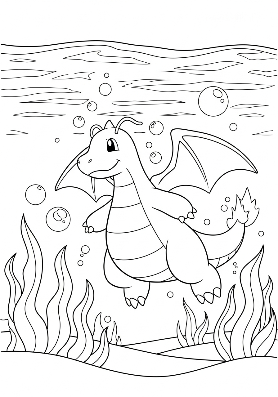 disegni Dragonite da colorare e stampare