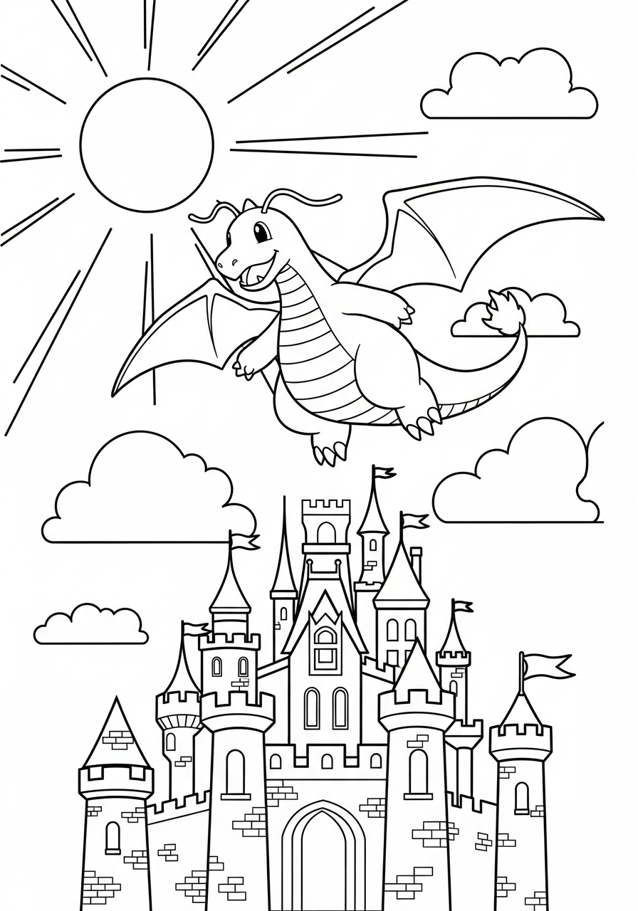 disegni Dragonite da colorare