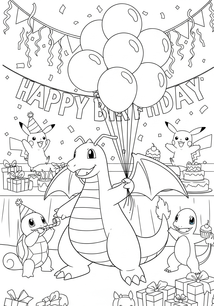 disegno Dragonite da colorare per bambini 1