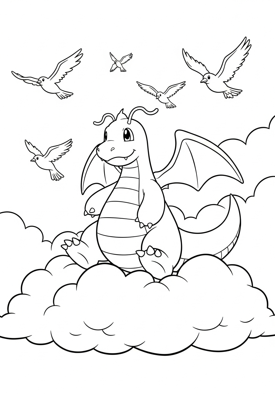Dragonite disegno da colorare