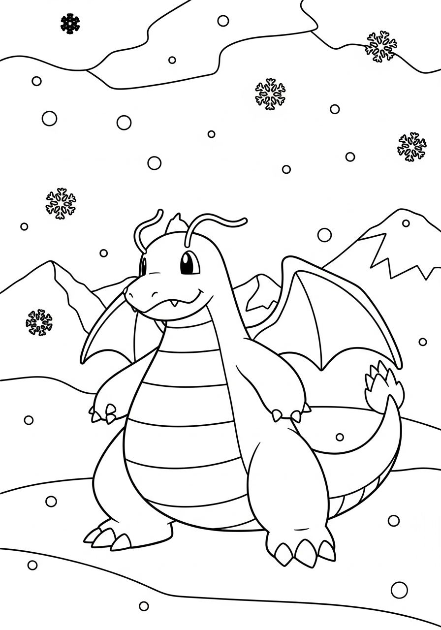 disegni Dragonite facili da colorare