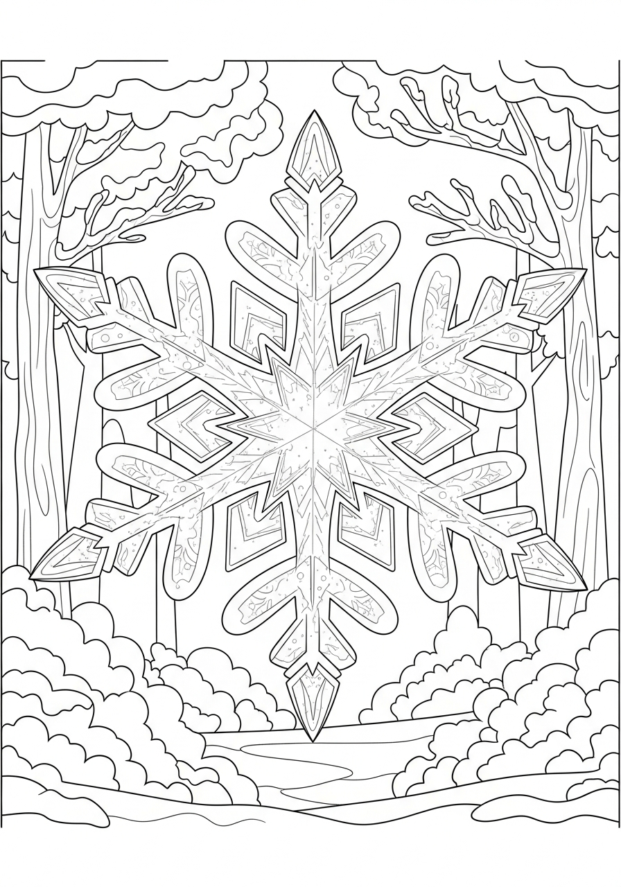 Fiocchi di Neve 22 Fiocchi di Neve da colorare pdf