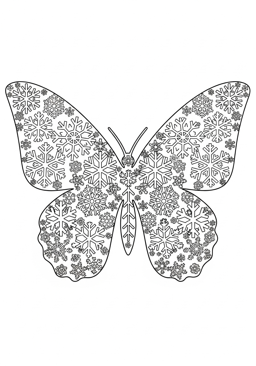 Fiocchi di Neve 12 disegni di Fiocchi di Neve da colorare da stampare