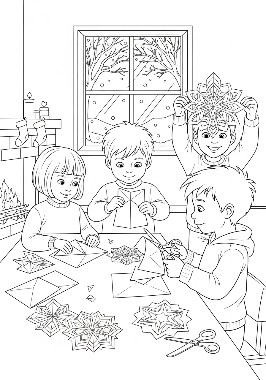 Fiocchi di Neve 13 da colorare Fiocchi di Neve disegno facile bambini