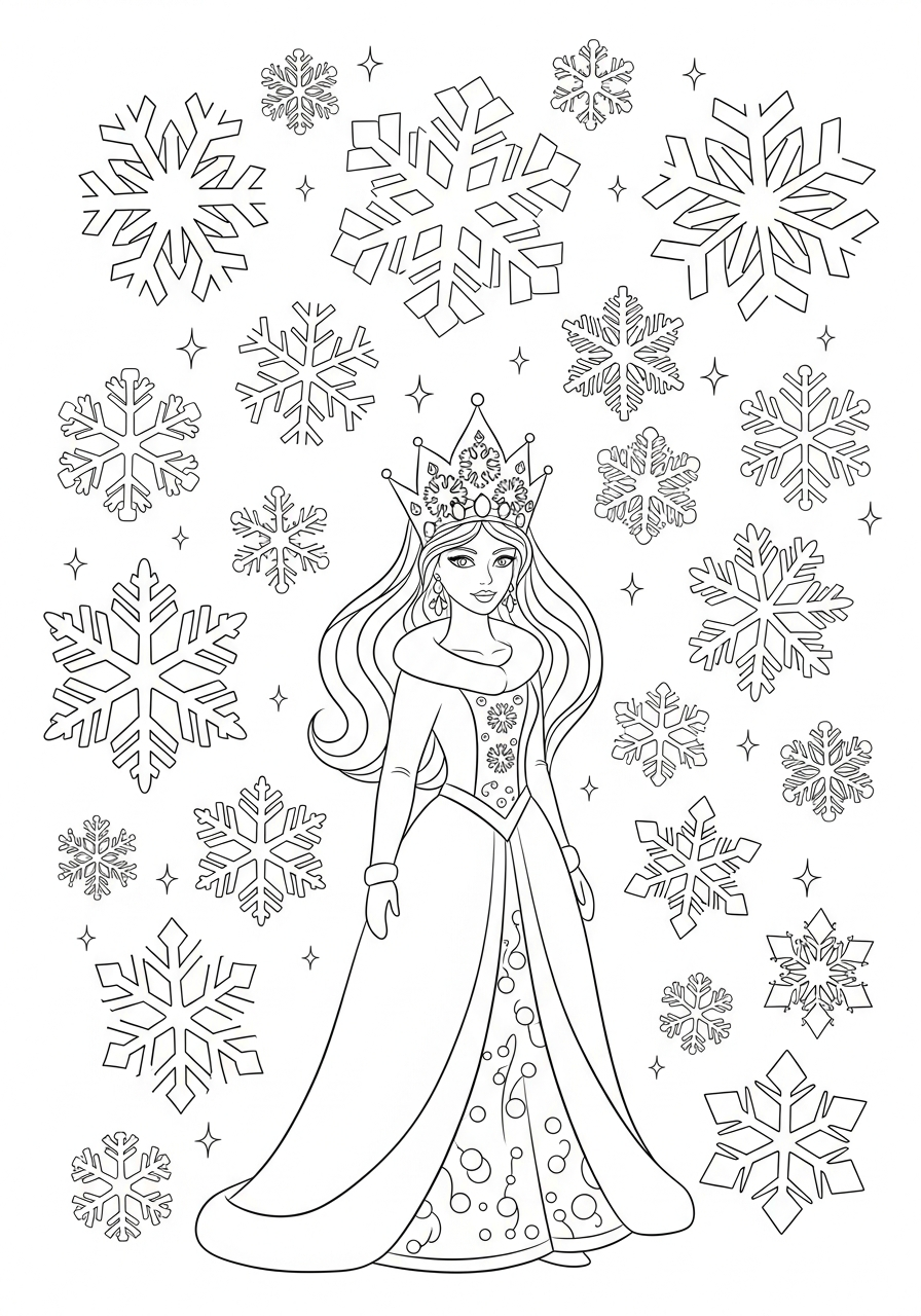 Fiocchi di Neve 10 disegni Fiocchi di Neve da colorare online