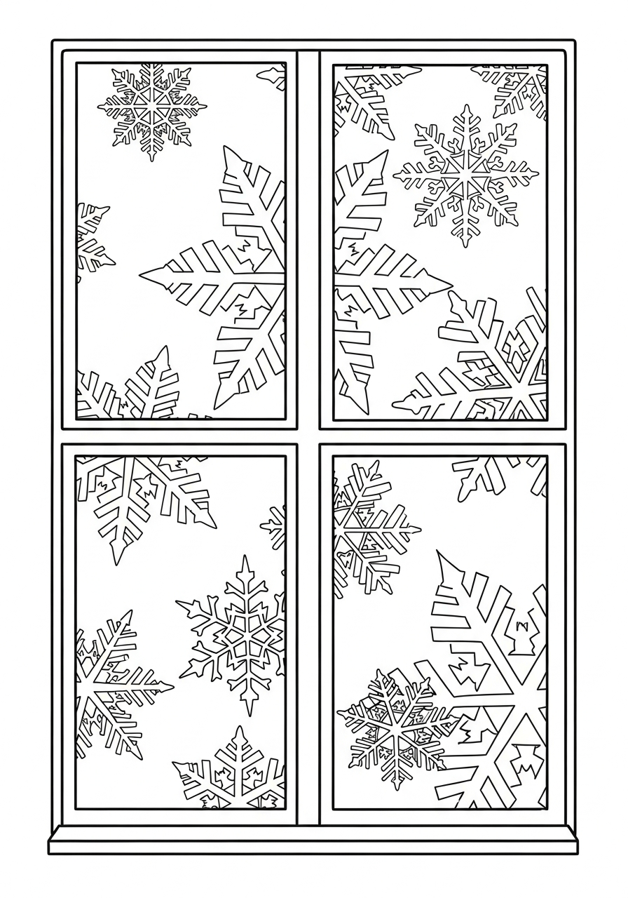 Fiocchi di Neve 6 pdf stampare Fiocchi di Neve da colorare