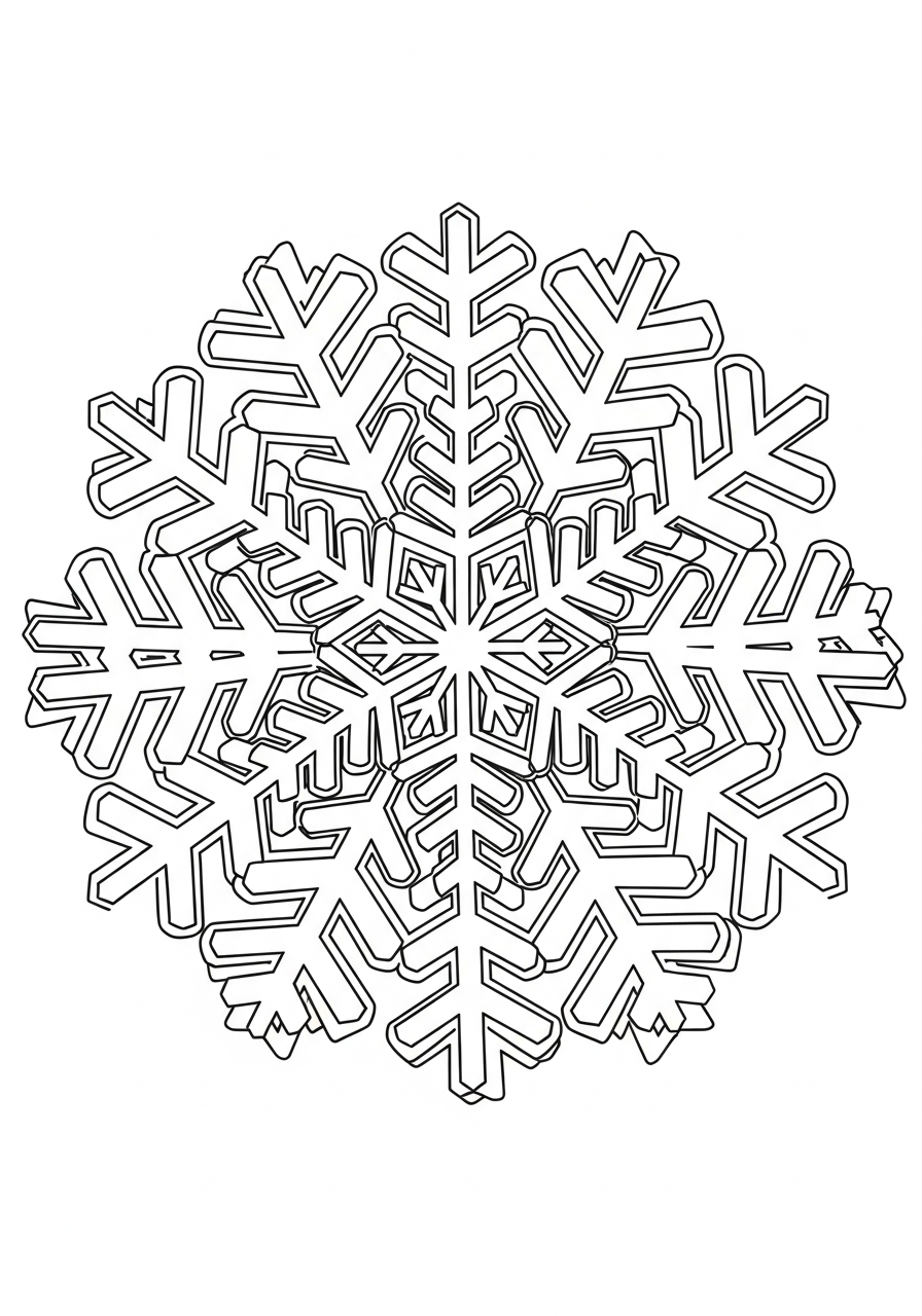 Fiocchi di Neve 20 immagine di Fiocchi di Neve da colorare