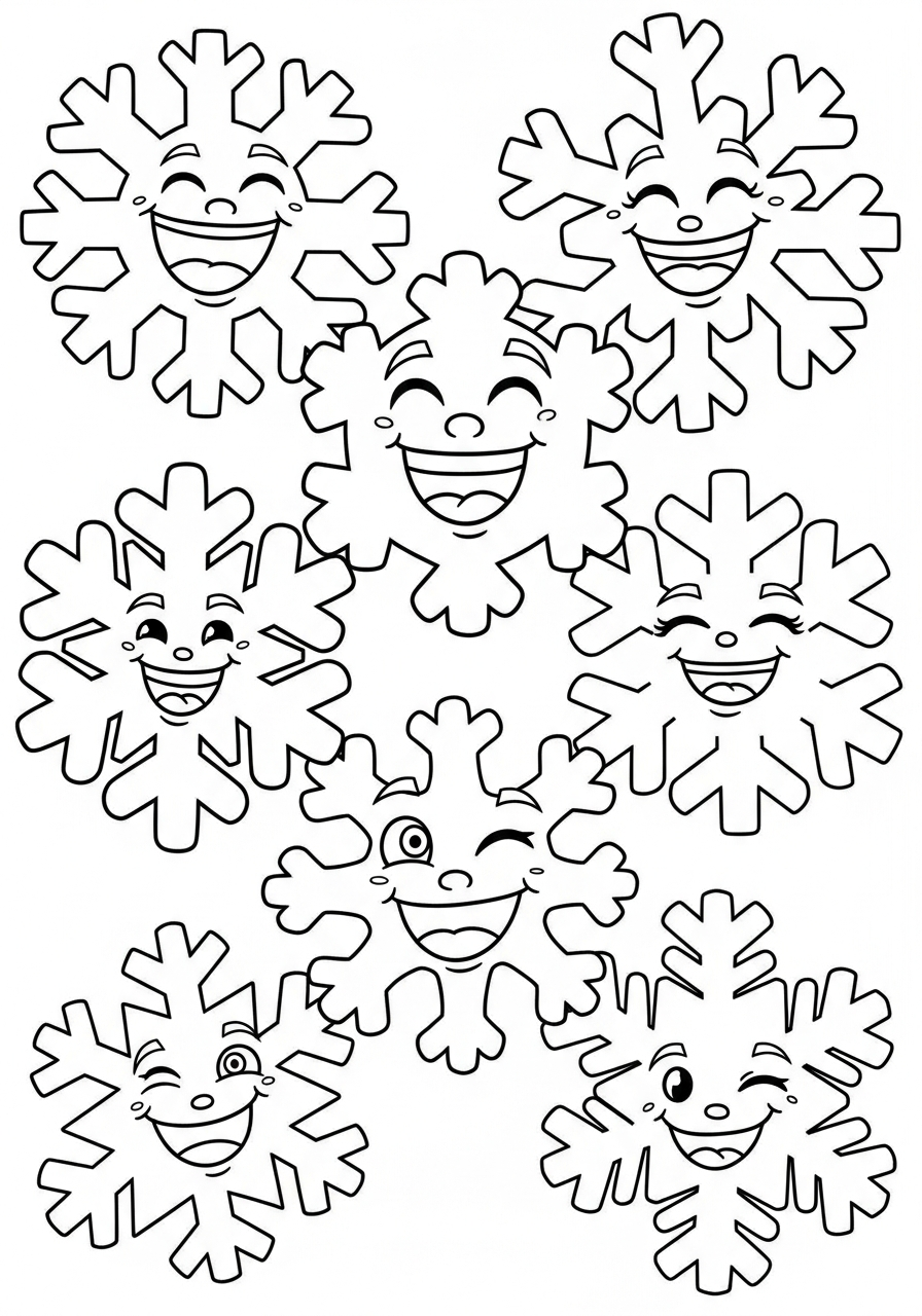 Fiocchi di Neve 17 disegni da colorare Fiocchi di Neve