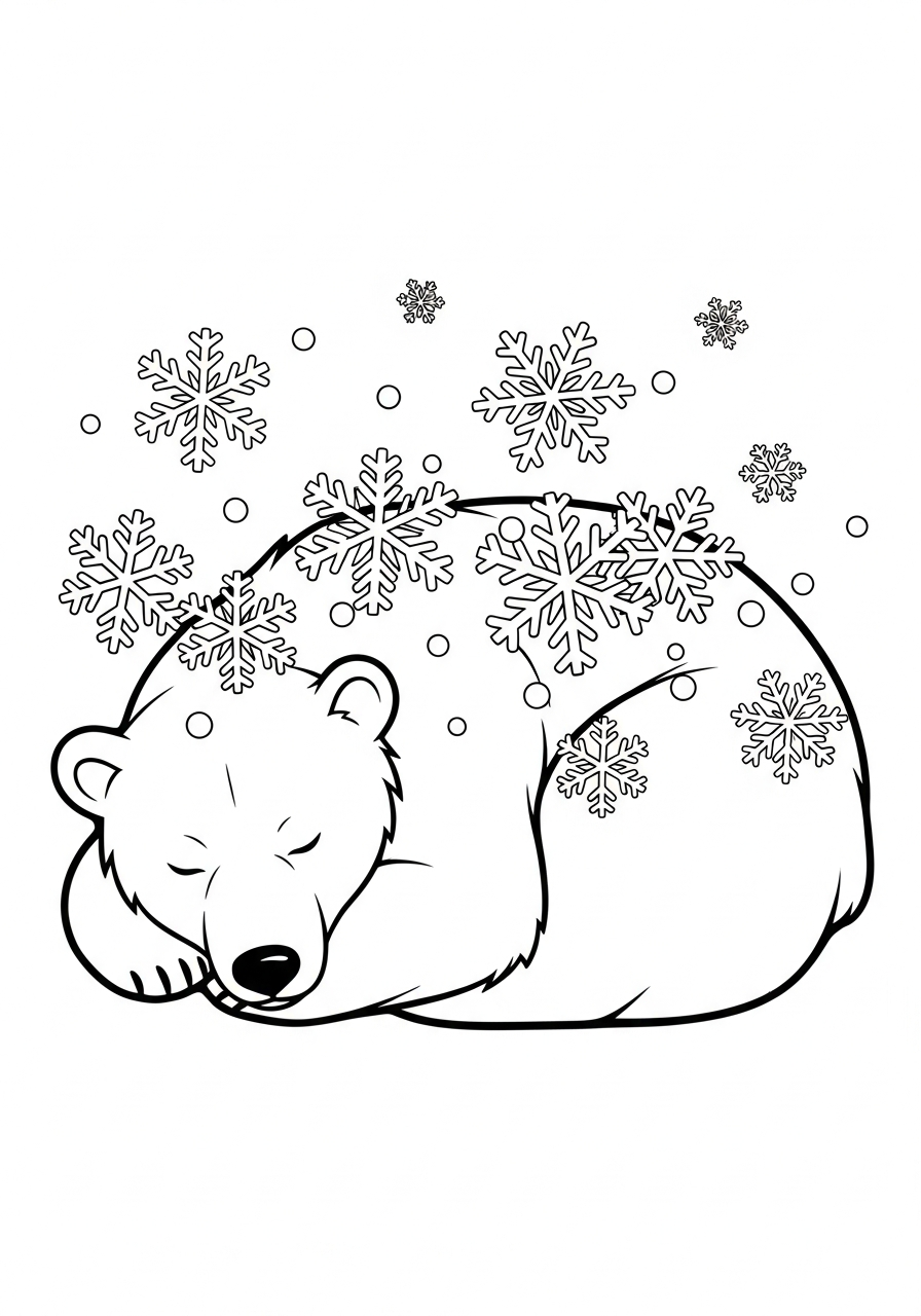 Fiocchi di Neve 9 Fiocchi di Neve disegno da colorare facile