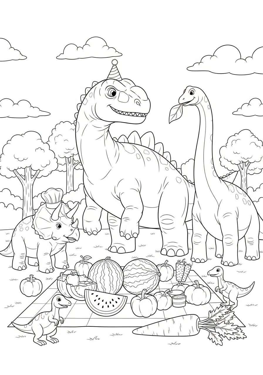 da colorare Giganotosaurus disegno facile bambini 1