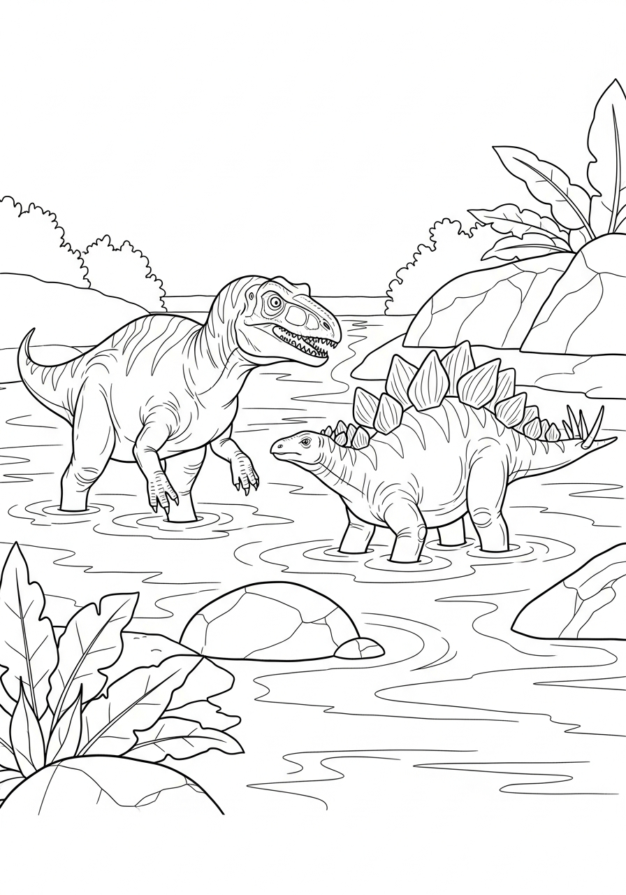 Giganotosaurus da colorare pdf gratis