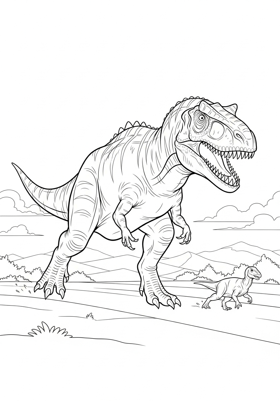 disegno Giganotosaurus da colorare per bambini