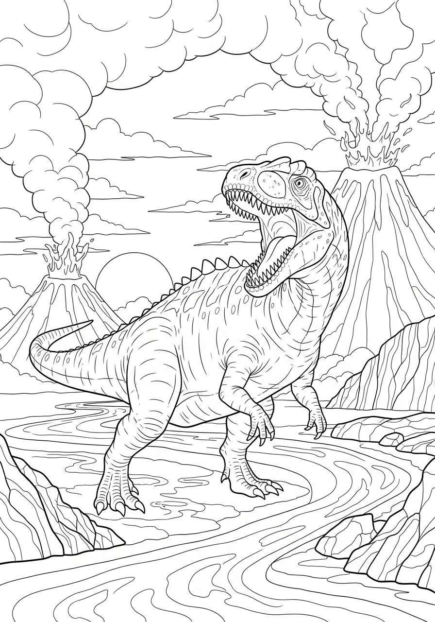 Giganotosaurus da colorare e stampare pdf