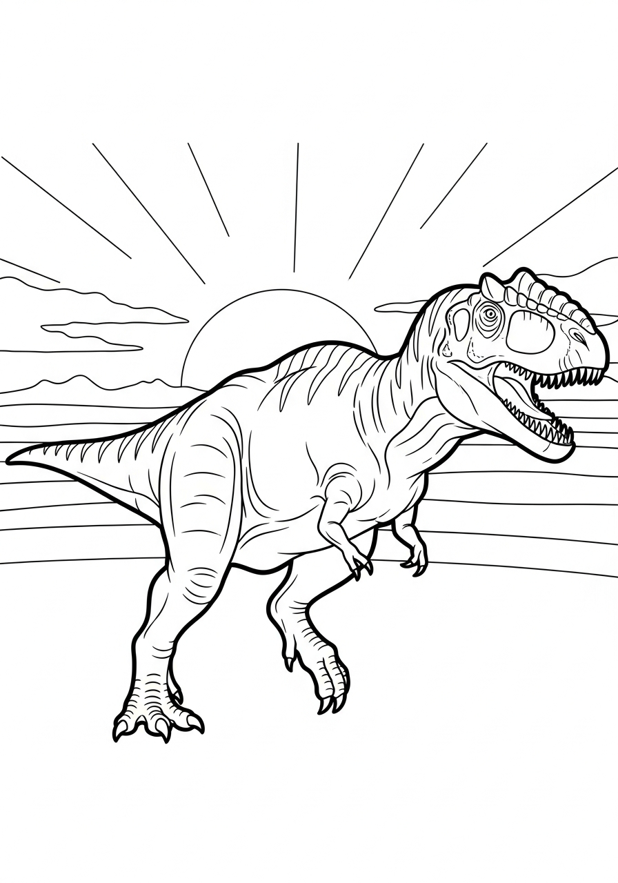 Giganotosaurus da stampare e colorare per bambini