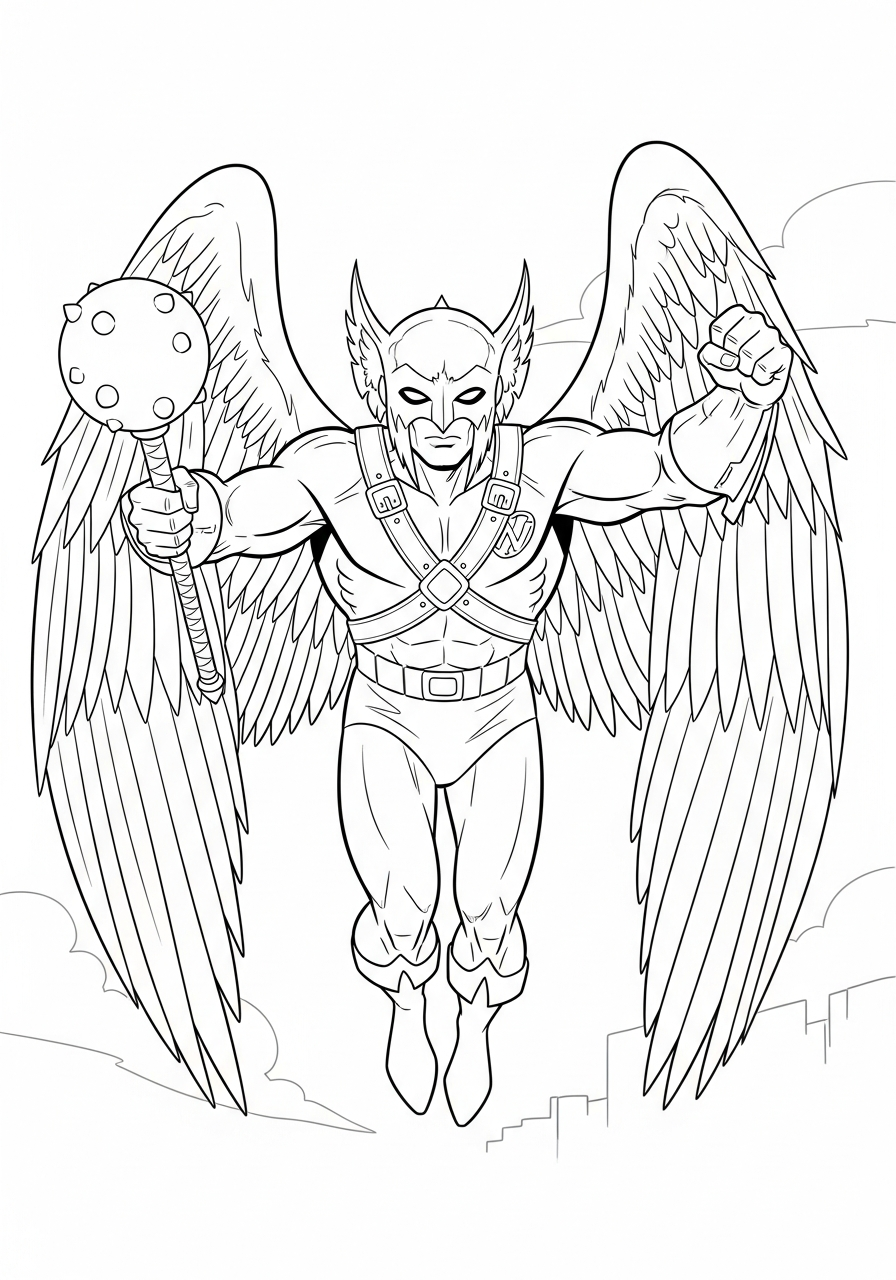 Hawkman 19 disegni Hawkman da colorare pdf 1
