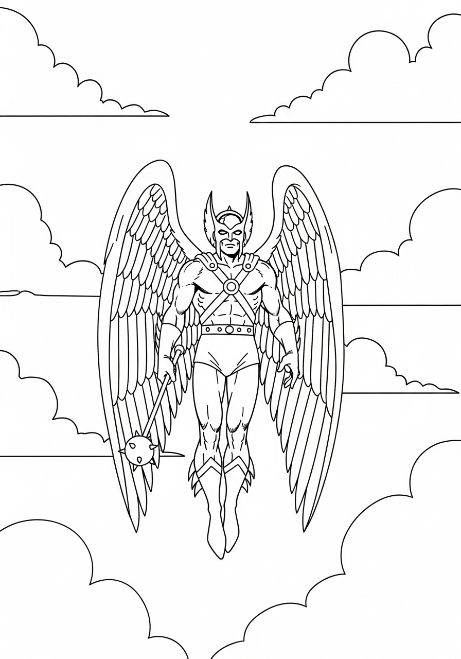 Hawkman 7 Hawkman da colorare e stampare gratis