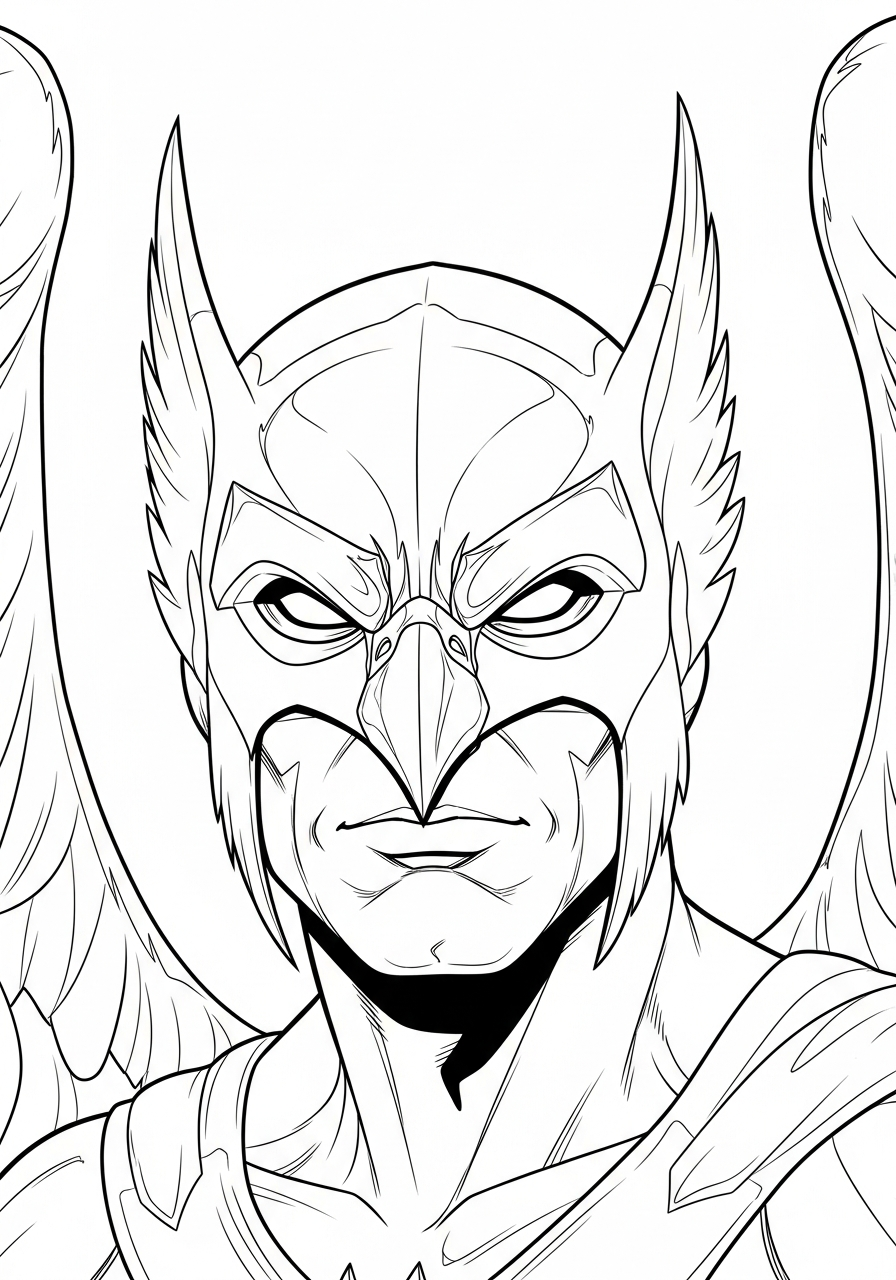 Hawkman 6 disegni di Hawkman da colorare da stampare